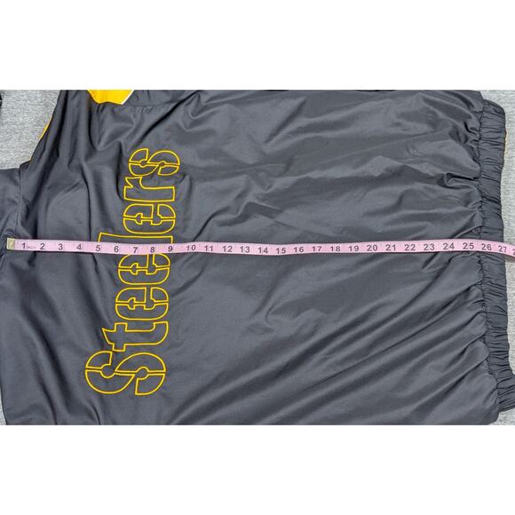 NFL Jacket - Yellow/Black, Pittsburg Steelers, Reversible, Fleece, Football - Picture 7 of 7